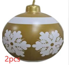 Christmas Inflatable PVC Ornament Ball 60CM Outdoor Decor bright holiday colors