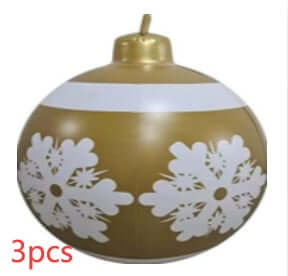 Christmas Inflatable PVC Ornament Ball 60CM Outdoor Decor cold weather ready