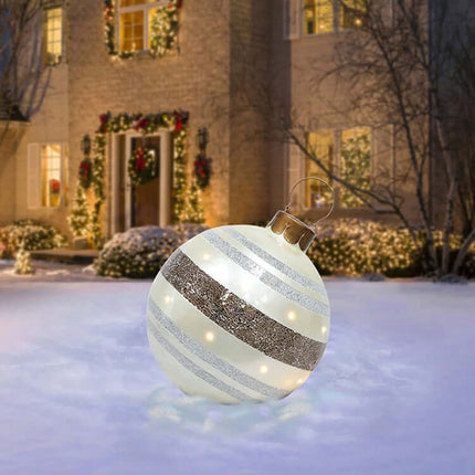 Christmas Inflatable PVC Ornament Ball 60CM Outdoor Decor reusable decoration