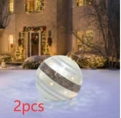 Christmas Inflatable PVC Ornament Ball 60CM Outdoor Decor large hanging