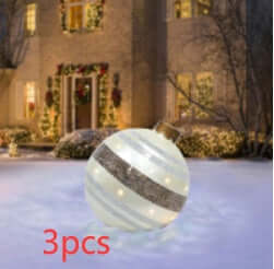 Christmas Inflatable PVC Ornament Ball 60CM Outdoor Decor Christmas pathway