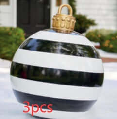 Christmas Inflatable PVC Ornament Ball 60CM Outdoor Decor closeup