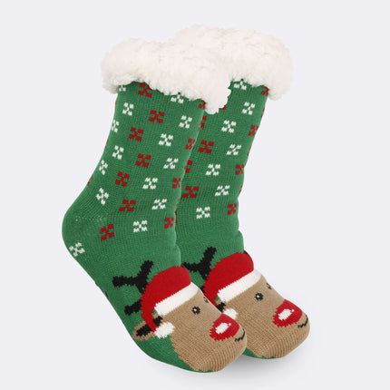 Christmas Women Thick Fleece Lined Room Socks soft cozy fit