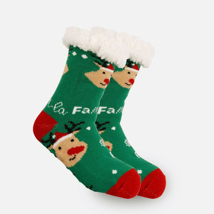 Christmas Women Thick Fleece Lined Room Socks festive winter look