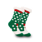 Green Polka Dot Santa Claus