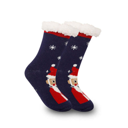 Christmas Thick Fleece Lined Room Socks soft touch winter warmth