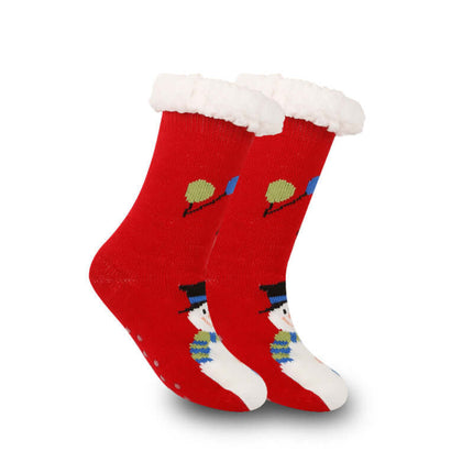 Christmas Thick Fleece Lined Room Socks cozy acrylic indoor socks