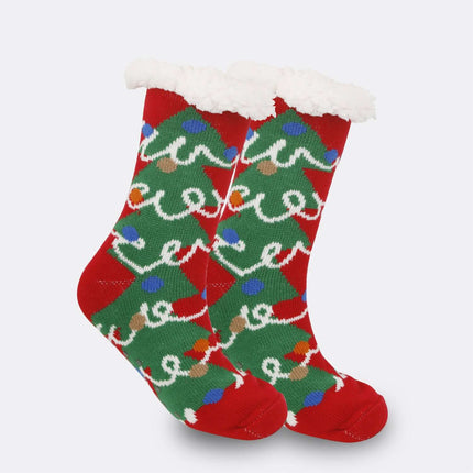 Christmas Thick Fleece Lined Room Socks warm fleece home socks