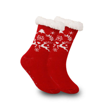 Christmas Thick Fleece Lined Room Socks winter lounging essentials