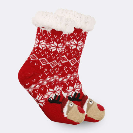 Christmas Thick Fleece Lined Room Socks indoor winter gift socks
