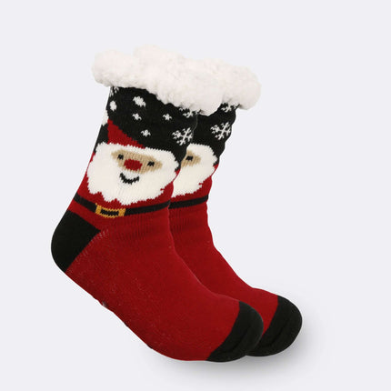 Christmas Thick Fleece Lined Room Socks fleece insulated room socks