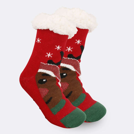 Christmas Thick Fleece Lined Room Socks indoor seasonal cozy socks