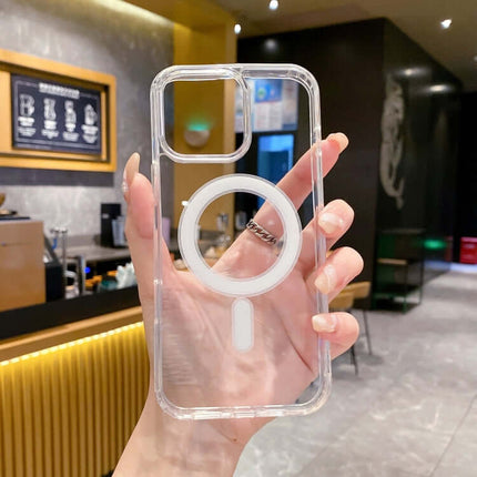 Clear MagSafe Acrylic TPU iPhone Case with Pop-Up Animation strong magnetic wireless charging