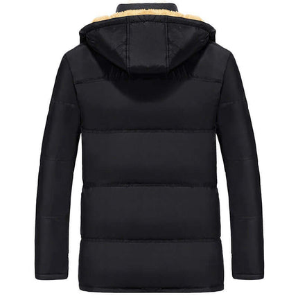 Clothing Plus Velvet Padded Jacket Men Winter Hooded double breasted.