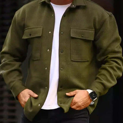 Coat Men Polo Collar Top Fashion Work Clothes Jacket size 2XL sleeve 65.