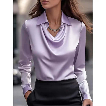 Collared Long Sleeve Shirts soft breathable top.