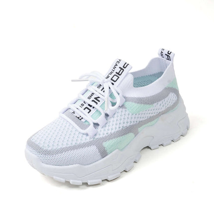 Comfortable Womens Flyknit Sneakers Breathable Walking Shoes lightweight sole flexibility