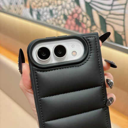 Cotton Filling Down Jacket iPhone Duo Phone Case Stylish Phone Cover