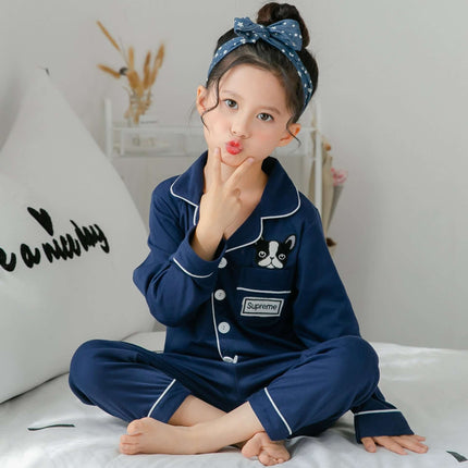 Cotton Pajamas for Children technical measurement chart for chest and hips.