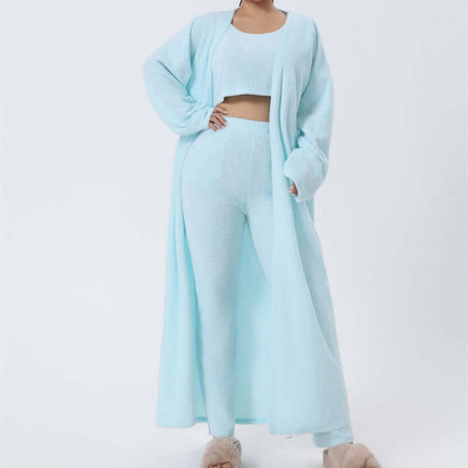 Cozy 3 Piece Winter Pajama Lounge Set full outfit view