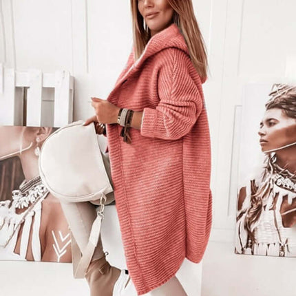 Cozy Loose Hooded Knitted Cardigan Sweater for Women summer outfit