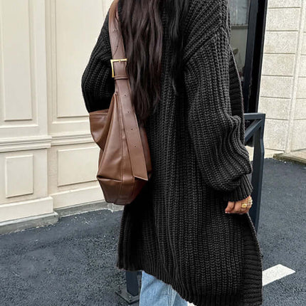 Winter Knit Cardigan Jacket for Women close-up fabric view