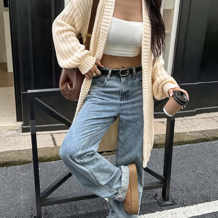 Winter Knit Cardigan Jacket for Women minimalist fashion