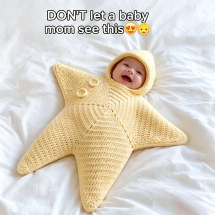 Crocheted Star Shaped Baby Bodysuit DIY Kit Star Shaped Design