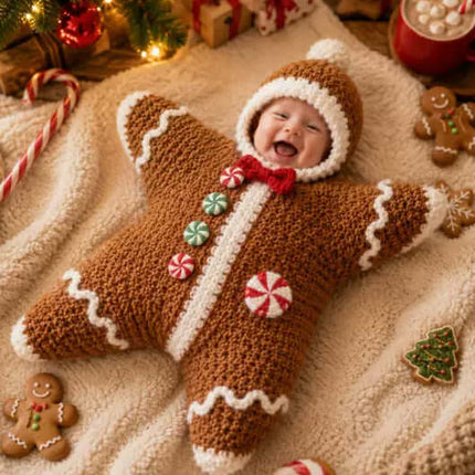 Crocheted Star Shaped Baby Bodysuit DIY Kit Star Shaped Bodysuit