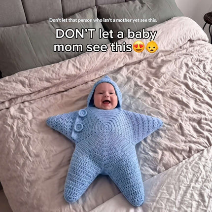 Crocheted Star Shaped Baby Bodysuit DIY Kit Crochet Babywear Project