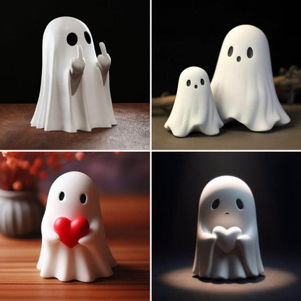 Cute Halloween Ghost Statues Home Decor Centerpiece Adorable Ghost Design