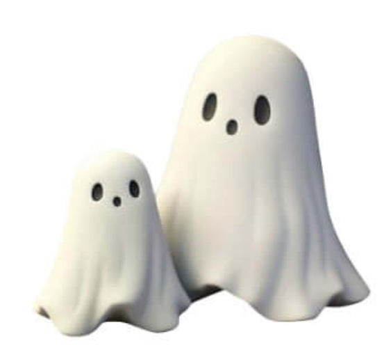 Cute Halloween Ghost Statues Home Decor Centerpiece Fun Halloween Ornament