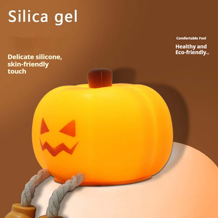Cute Halloween Pumpkin Silicone Night Light Lamp Decorative Night Light