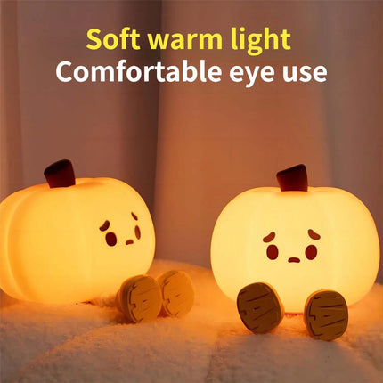 Cute Halloween Pumpkin Silicone Night Light Lamp Decorative Pumpkin Light