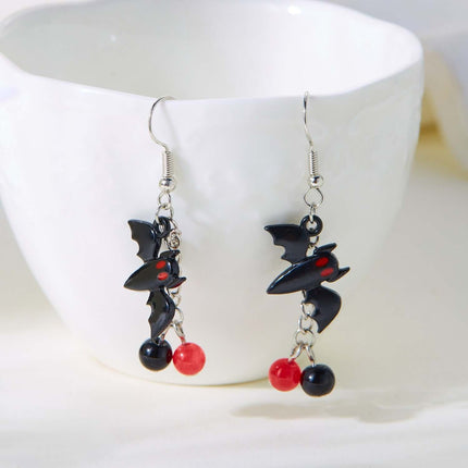 Dark Style Halloween Spider Web Earrings Bat Ghost Gothic Style
