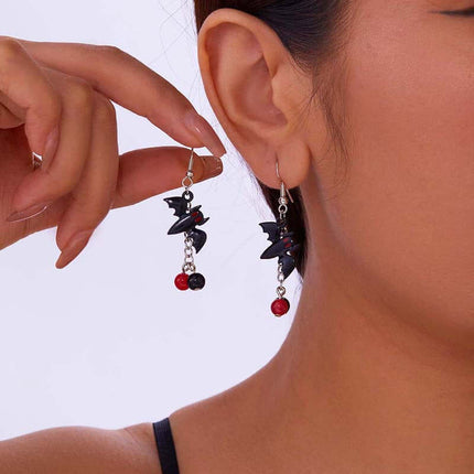 Dark Style Halloween Spider Web Earrings Bat Ghost Halloween Accessory