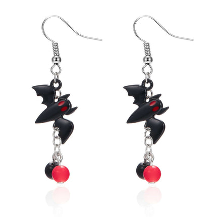 Dark Style Halloween Spider Web Earrings Bat Ghost Creative Jewelry Design