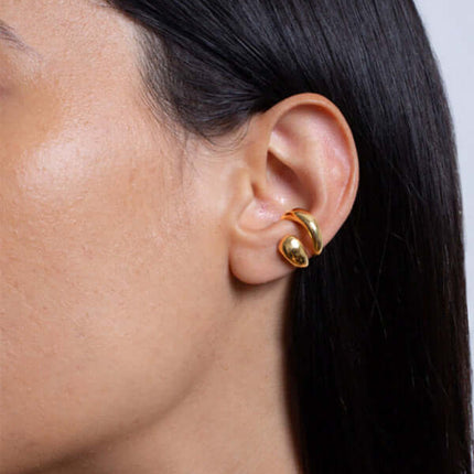 Double Layer Non Piercing Simple Ear Bone Clip Elegant Style front view