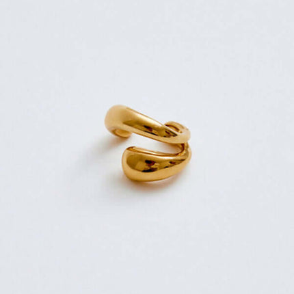 Double Layer Non Piercing Simple Ear Bone Clip Elegant Style worn on ear