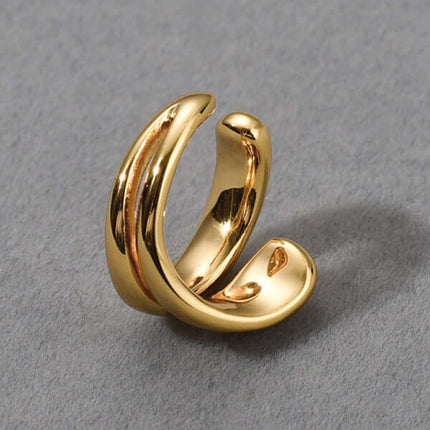 Double Layer Non Piercing Simple Ear Bone Clip Elegant Style minimalist look