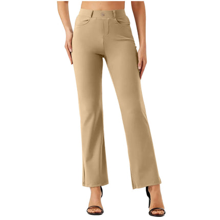 Elastic Waist Work Office Straight-leg Trousers size guide chart