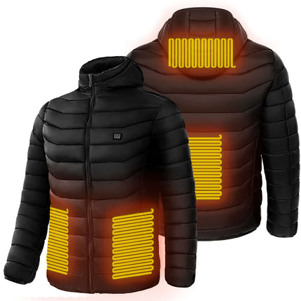 Electric Heated Waterproof Winter Puffer Jacket side profile