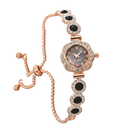 Color Diamond Pull Out Bracelet Watch for Women side profile
