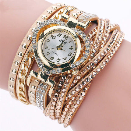 Diamond Heart Dial Bracelet Watch for Women gift packaging