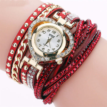 Diamond Heart Dial Bracelet Watch for Women elegant daily wear