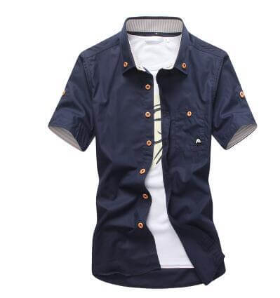 Embroidery Mens Shirts professional modern black edition neatly styled inside a high-end fashion catalog layout