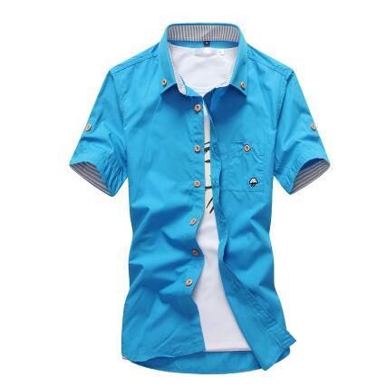 Embroidery Mens Shirts refined crisp lapel collar design alignment maximizing urban style elegance