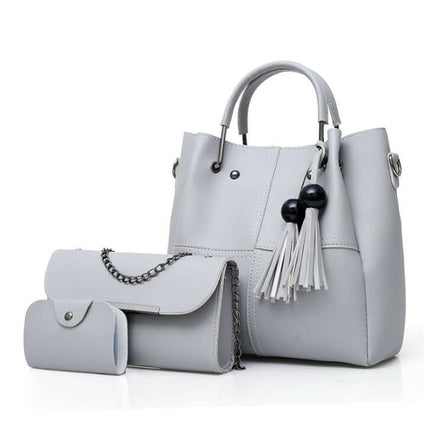 European American Fashion Tassels Mother Bag 3-Piece coffee set.