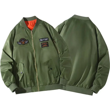 Extra Plus Size Mens Bomber Flight Jacket 12XL baseball coat silhouette