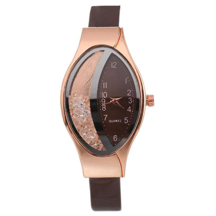 Eye Quicksand Oval Watch for Women oval face design